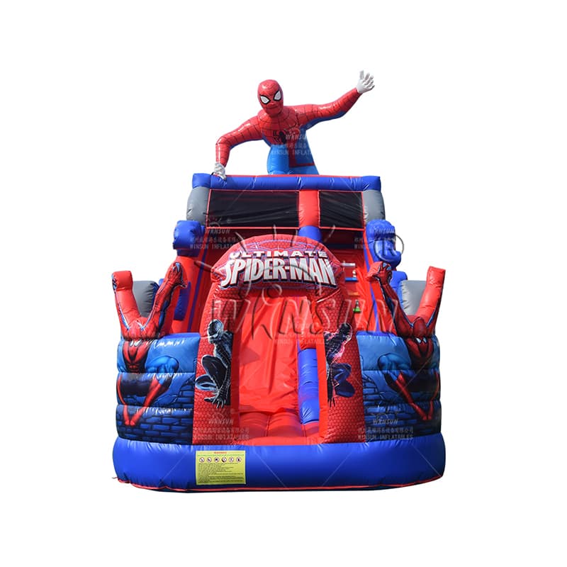 Spider-Man Themed Inflatable Dry Slide